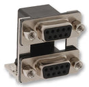 NORCOMP 178-009-513R491 Stacked D Sub Connector, Dual Port, 178 Series, DE, Receptacle, 9 Contacts, DE, Receptacle