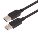 L-COM CAUBLKAA-2M USB Cable 2.0 A PLUG-PLUG 2M Black