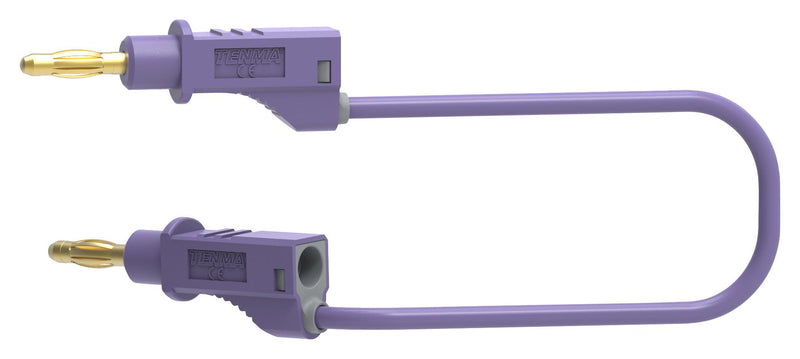 Tenma 72-13878 Test Lead 4mm Stackable Banana Plug 70 VDC 36 A Purple 500 mm