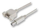 L-COM UPMAB-03M USB Cable Assembly, USB Type A Receptacle, USB Type B Plug, USB 2.0, 11.8 ", 300 mm