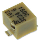 BOURNS 3224G-1-103E.. Trimmer Potentiometer, 10 kohm, 250 mW, &plusmn; 10%, 3224G Series, 12 Turns, Surface Mount Device