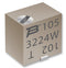 BOURNS 3224X-1-501E Trimmer Potentiometer, 500 ohm, 250 mW, &plusmn; 10%, Trimpot 3224 Series, 12 Turns, Surface Mount Device