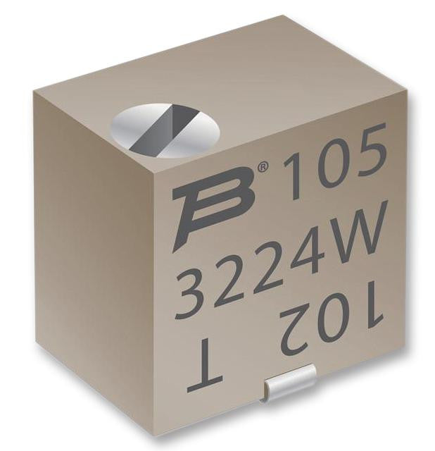 BOURNS 3224X-1-503E Trimmer Potentiometer, 50 kohm, 250 mW, &plusmn; 10%, Trimpot 3224 Series, 12 Turns, Surface Mount Device