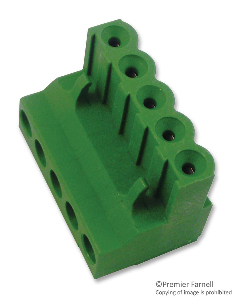 BUCHANAN - TE CONNECTIVITY 796640-4 Pluggable Terminal Block, 5 mm, 4 Ways, 30 AWG, 12 AWG, 3 mm&sup2;, Screw