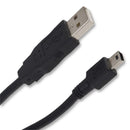 MOLEX 88732-8902 USB On-The-Go (OTG) Shielded I/O Cable Assembly, USB A-to-Mini B, USB 2.0, 2.0m Length Black