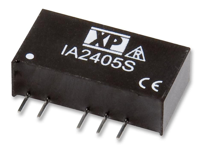 XP POWER IA0305S Isolated Board Mount DC/DC Converter, Through Hole, 1W, 5V, 100mA, -5V, 100mA