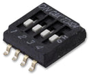 C & K COMPONENTS TDA04H0SB1 DIP / SIP Switch, 4 Circuits, SPST, SMD, TDA Series, DIP Sealed, 24 VDC