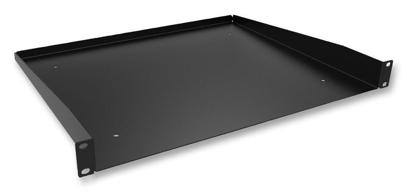 HAMMOND RASU190115BK1 Rack Shelf, 19 Inch, Unvented, Steel, Black, 1U, 482.6 mm, 381 mm, Standard 19" Rack Cabinets, 19 "