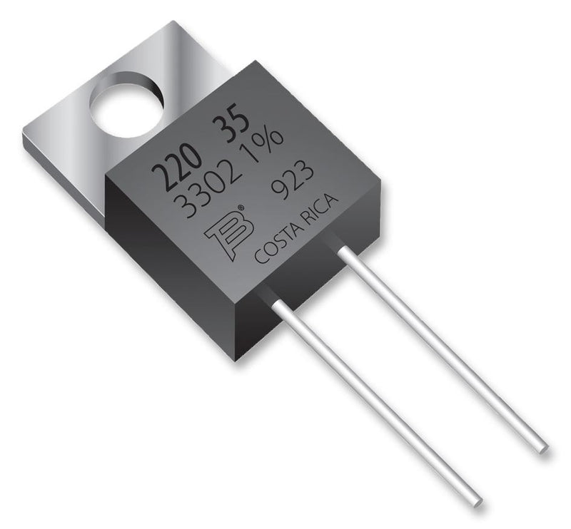 BOURNS PWR220T-20-1R50F Through Hole Current Sense Resistor, AEC-Q200 PWR220T-20 Series, 1.5 ohm, 20 W, &plusmn; 1%, TO-220