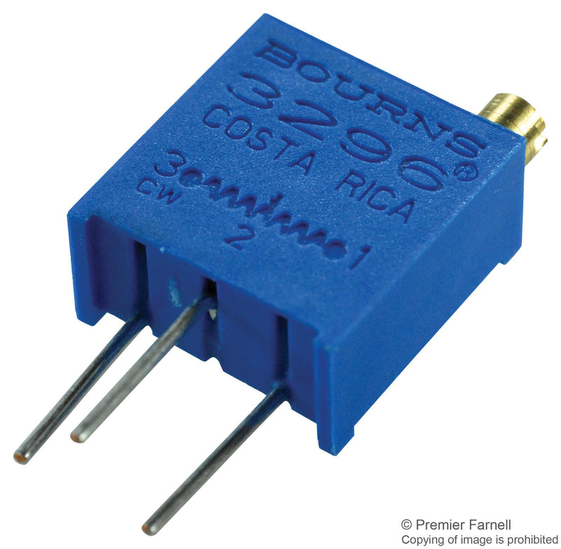 BOURNS 3296Y-1-252LF Trimmer Potentiometer, 2.5 kohm, 500 mW, &plusmn; 10%, 3296Y Series, 25 Turns, Through Hole