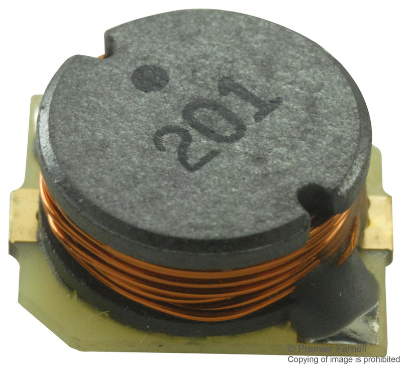 BOURNS SDR1105-201KL Surface Mount Power Inductor, SDR1105 Series, 200 &micro;H, 1 A, 1.8 A, Unshielded, 0.65 ohm