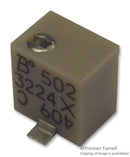 BOURNS 3224X-1-200E Trimmer Potentiometer, 20 ohm, 250 mW, &plusmn; 10%, 3224X Series, 12 Turns, Surface Mount Device