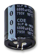 CORNELL DUBILIER SLP472M035C1P3 Electrolytic Capacitor, Snap-in, SLP Series, 4700 &micro;F, &plusmn; 20%, 35 V, 25 mm, 0.113 ohm