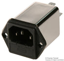 SCHAFFNER FN261-2-06 Power Entry Connector, Plug, 250 VAC, 2 A, Panel Mount, Quick Connect