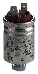 KEMET C878BG35500SA0J Film Capacitor, 50 &micro;F, C87 Motor Run Series, 470 V, Quick Connect, Snap-In, &plusmn; 5%, 20 V/&micro;s