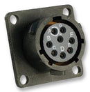 SOURIAU UTS012E8S Circular Connector, Trim Trio UTS Series, Wall Mount Receptacle, 8 Contacts, Solder Socket, Bayonet