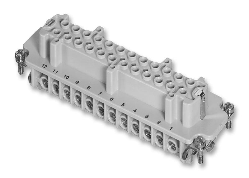 AMPHENOL SINE/TUCHEL C146 10B024 002 1 Heavy Duty Connector Insert, 24+PE Signal, Heavy Mate E Series, Receptacle, E24, 25 Contacts, 16 A