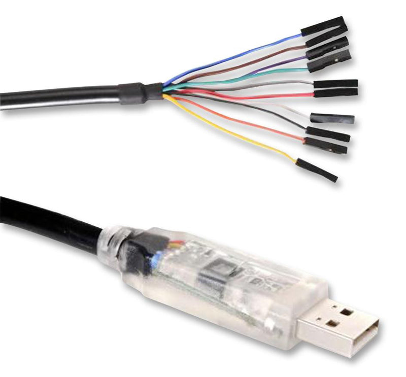 FTDI C232HD-EDHSP-0 Cable, USB to UART, 0.45A/5V Output, 1.8m