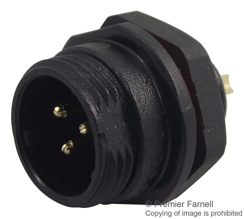 CLIFF ELECTRONIC COMPONENTS FM686803 Circular Connector, Cliffcon 68 Series, Panel Mount Receptacle, 3 Contacts, Solder Pin