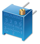 BOURNS 3299P-1-100LF Trimmer Potentiometer, 10 ohm, 500 mW, &plusmn; 10%, 3299P Series, 25 Turns, Through Hole