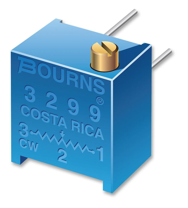 BOURNS 3299P-1-502LF Trimmer Potentiometer, 5 kohm, 500 mW, &plusmn; 10%, Trimpot 3299 Series, 25 Turns, Through Hole