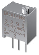 BOURNS 3299W-1-251LF Trimmer Potentiometer, 250 ohm, 500 mW, &plusmn; 10%, 3299W Series, 25 Turns, Through Hole