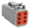 AMPHENOL SINE/TUCHEL ATM06-6S Connector Housing, ATM Series, Plug, 6 Ways, ATM Series Socket Contacts