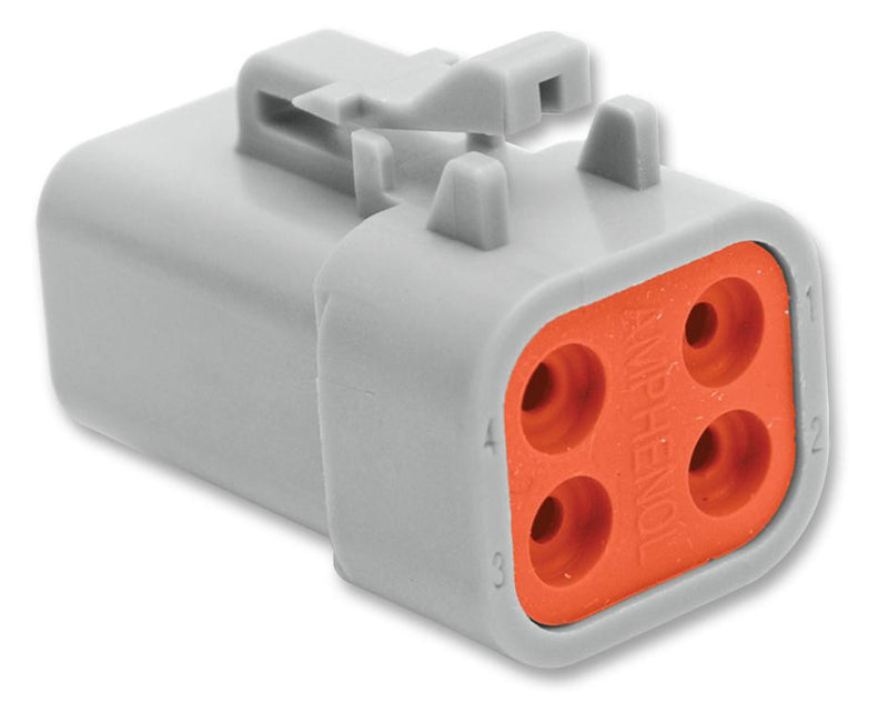 AMPHENOL SINE/TUCHEL ATP06-4S Connector Housing, ATP Series, Plug, 4 Ways, ATP Series Socket Contacts