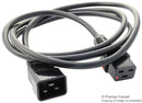 SCHAFFNER IL19-C20-H05-3150-200 Mains Power Cord, IEC 60320 C19, IEC 60320 C20, 6.56 ft, 2 m, Black