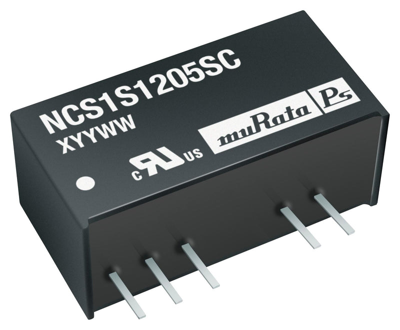 MURATA POWER SOLUTIONS NCS12S1212C Isolated Board Mount DC/DC Converter, 4:1 Input, 1 Output, 12 W, 12 V, 1 A