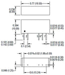 Murata Power Solutions NMV0505SC Isolated Board Mount DC/DC Converter 3kV Isolation ITE 2 Output 1 W 5 V 100 mA -5