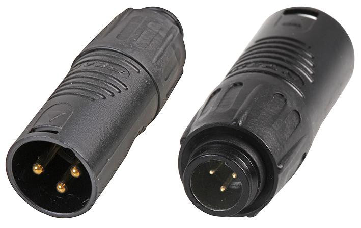 REAN RA3MT-B Mini XLR 3 Pin Plug to XLR Plug Adaptor