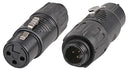 REAN RA3FT-B Mini XLR 3 Pin Plug to XLR Socket Adaptor