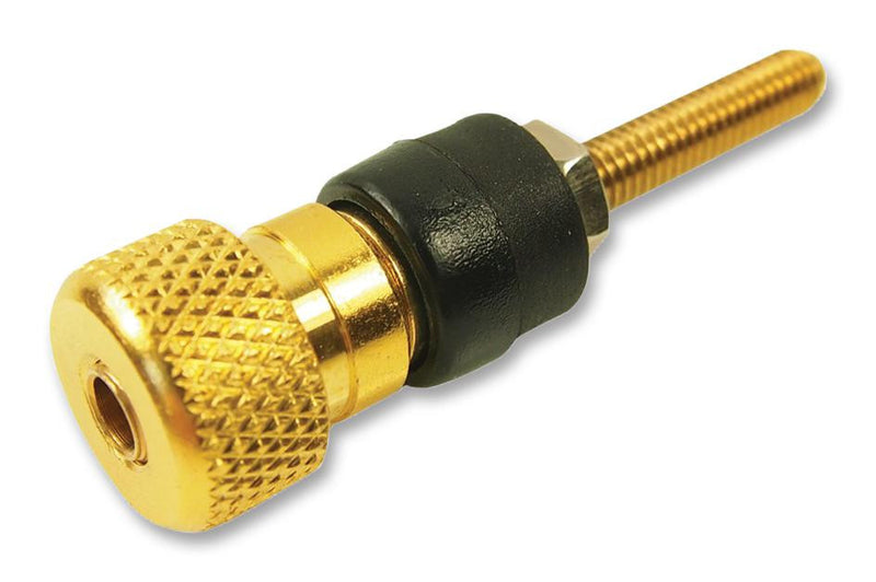 CLIFF ELECTRONIC COMPONENTS CL159708 Binding Post, TP Series, 30 A, Gold Plated Contacts, Brass, Black