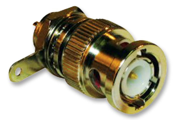 AMPHENOL CONNEX 112420 RF / Coaxial Connector, BNC Coaxial, Straight Bulkhead Plug, Solder, 50 ohm, Brass