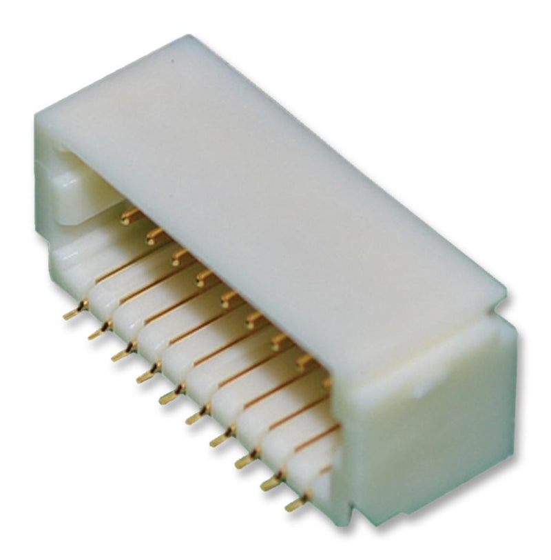 JST (JAPAN SOLDERLESS TERMINALS) SM20B-SRDS-G-TF(LF)(SN) Wire-To-Board Connector, 1 mm, 20 Contacts, Header, SHD Series, Surface Mount, 2 Rows