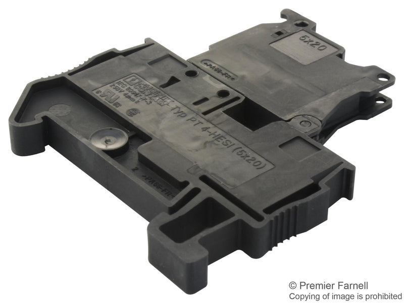 Phoenix Contact PT 4-HESILED 24 (5X20) Fused Terminal Block 2 Ways 24AWG to 10AWG 6 mm&Acirc;&sup2; Push In 6.3 A V