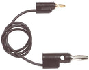 POMONA 3014-60-0 Test Lead, 4mm Banana Plug to 2mm Banana Plug, Black, 60 V, 5 A, 1.524 m