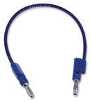 POMONA B-8-6 Test Lead, 4mm Banana Plug to 4mm Banana Plug, Blue, 60 V, 15 A, 203.2 mm