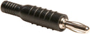 POMONA 5170-0 Banana Test Connector, Plug, Cable Mount, 15 A, 5 kV, Nickel Plated Contacts, Black