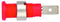 POMONA 72922-2 Banana Test Connector, 2mm, Jack, Panel Mount, 10 A, 600 V, Nickel Plated Contacts, Red