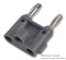 POMONA MDP-8 Stackable Double Banana Plug with Cable Guide, Grey