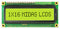 Midas MC11606A6WR2-SPR Alphanumeric LCD 16 x 1 Black on Yellow / Green 5V Parallel Cyrillic Reflective