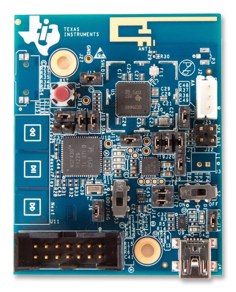 TEXAS INSTRUMENTS BT-MSPAUDSINK Development Board, Bluetooth, Audio Sink Reference, CC2560