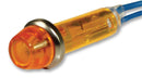 CAMDENBOSS IND5032405-240-T/AMB Neon Indicator, 240 V, Wire Leaded, Amber, 8 mm, Dome, 0.8 mA