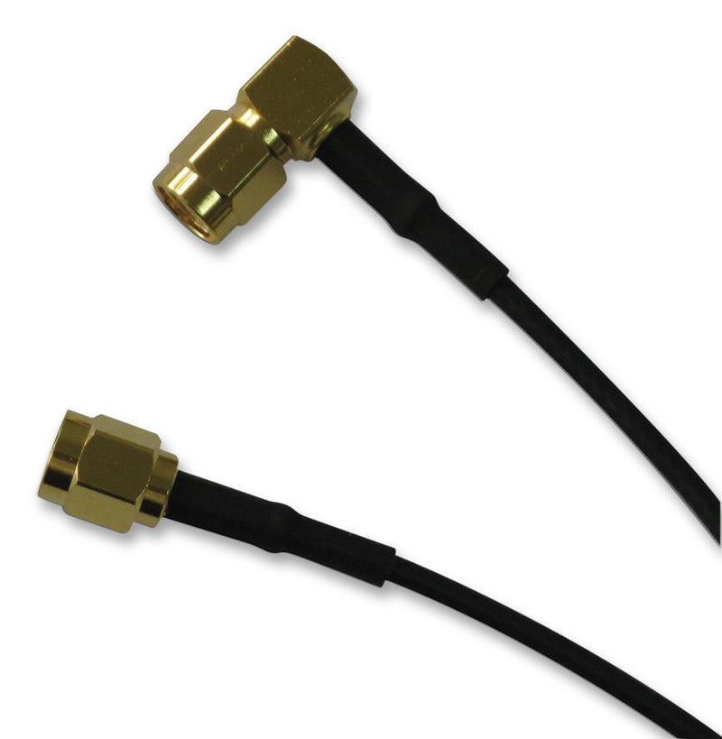 AMPHENOL CONNEX 135103-02-M0.25 RF / Coaxial Cable Assembly, SMA Straight Plug, SMA Right Angle Plug, RG174/U, 50 ohm, 9.84 "