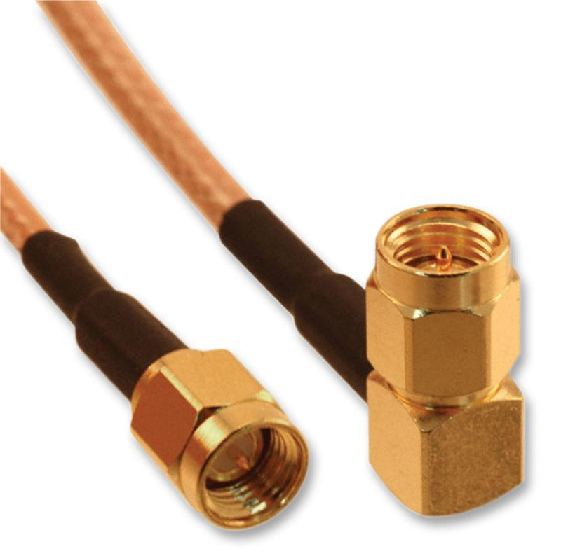 AMPHENOL CONNEX 135103-03-M0.50 RF / Coaxial Cable Assembly, SMA Straight Plug, SMA Right Angle Plug, RG316, 50 ohm, 19.69 "