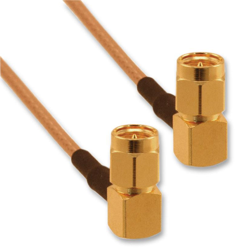 AMPHENOL CONNEX 135104-01-M0.50 RF / Coaxial Cable Assembly, SMA Right Angle Plug, SMA Right Angle Plug, RG316, 50 ohm, 19.69 "