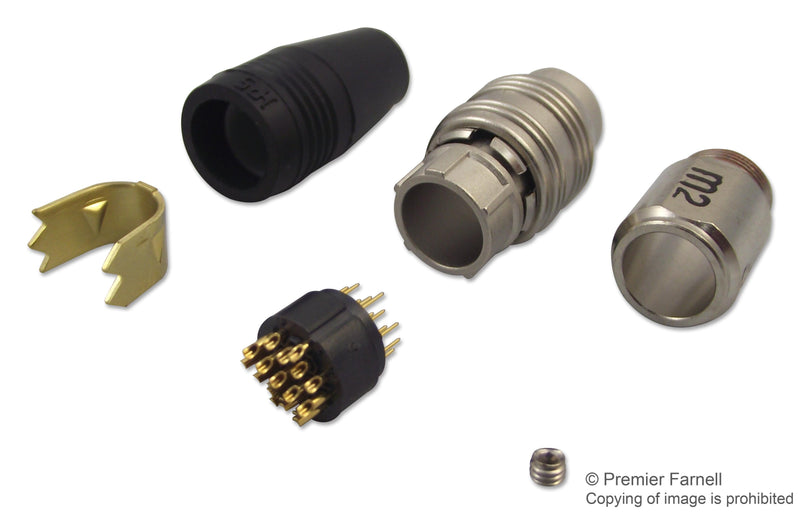 HIROSE(HRS) HR25A-9P-20P Circular Connector, HR25A Series, Cable Mount Plug, 20 Contacts, Solder Pin, Brass Zinc Alloy Body