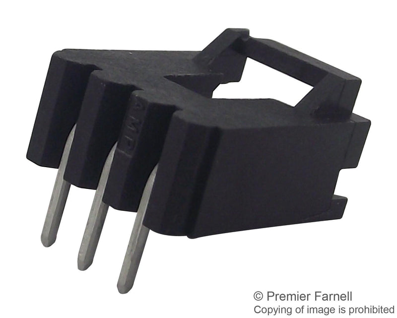 AMP - TE CONNECTIVITY 5-103634-2 Wire-To-Board Connector, 2.54 mm, 3 Contacts, Header, AMPMODU MTE Series, Through Hole, 1 Rows